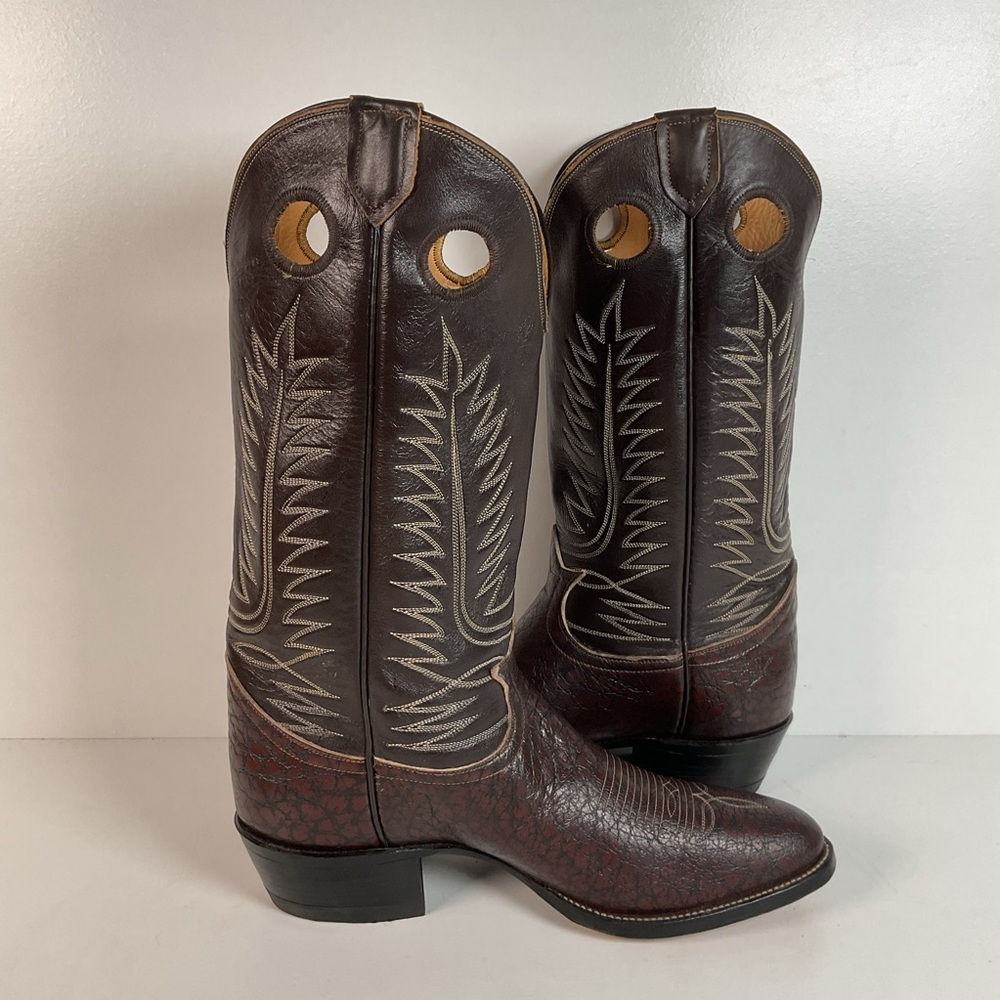 Vintage Tony Lama Caribou Buckaroo Boots | Exotic | Gold Label | Cowboy | 11 E - Picture 14 of 16